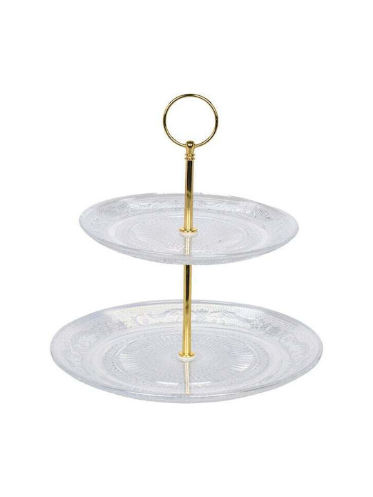 Koopman Glass Dessert Tower Stand Transparent 24x23cm