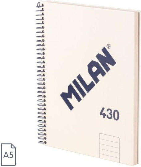 Milan Spiral Heft Geregelt A5 80 Blätter Beige 1Stück