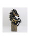 Table Decorative Horse Black & Gold 22x10x40cm 12980 752-11633
