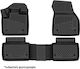 Novline Set of Front and Rear Mats 4pcs Tray Type for Ford Tourneo Courier Black