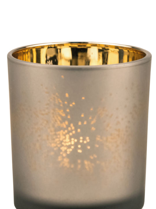 Raeder Candle Holder suitable for Tealights Glass in Gold Color 7.3x7.3x8cm 1pcs