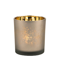 Raeder Candle Holder suitable for Tealights Glass in Gold Color 7.3x7.3x8cm 1pcs