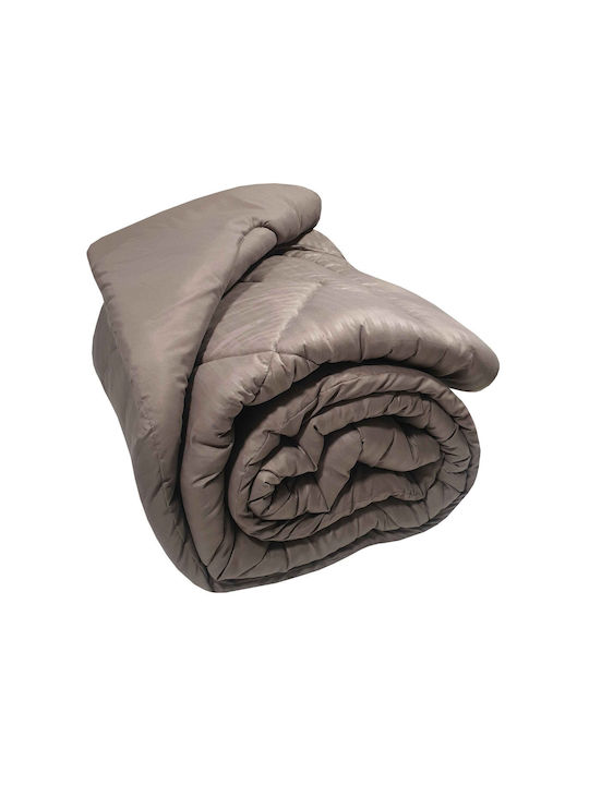 Le Blanc Bettdecke Einzelbett mit Microfiber-Füllung 160x240cm Moka 350 GSMGsm
