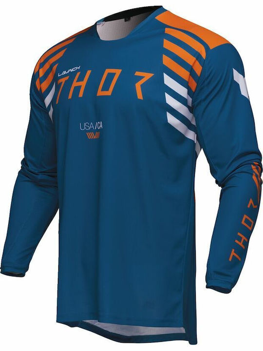 Thor Launchmode Men's Jersey Motocross Blue