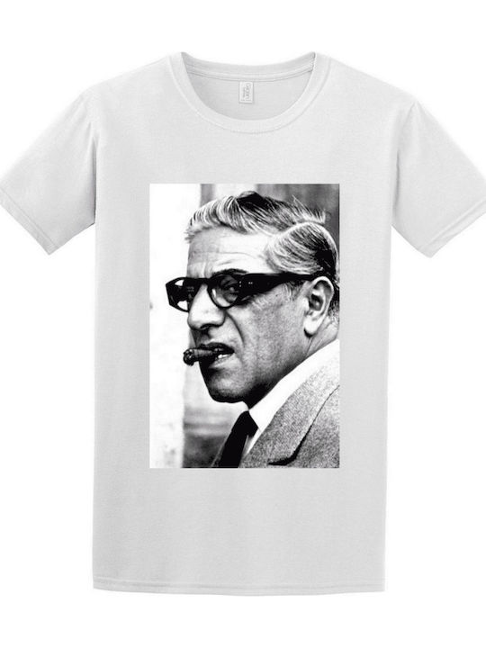 Gildan Onassis T-shirt Λευκό Βαμβακερό