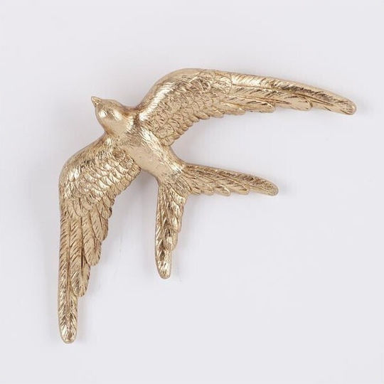 Διακοσμητικο Τοιχου Χελιδονι Χρυσο 15.2x8x2cm 14357 755-10086
