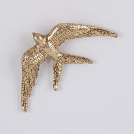 Διακοσμητικο Τοιχου Χελιδονι Χρυσο 17x8.8x2cm 14358 755-10087