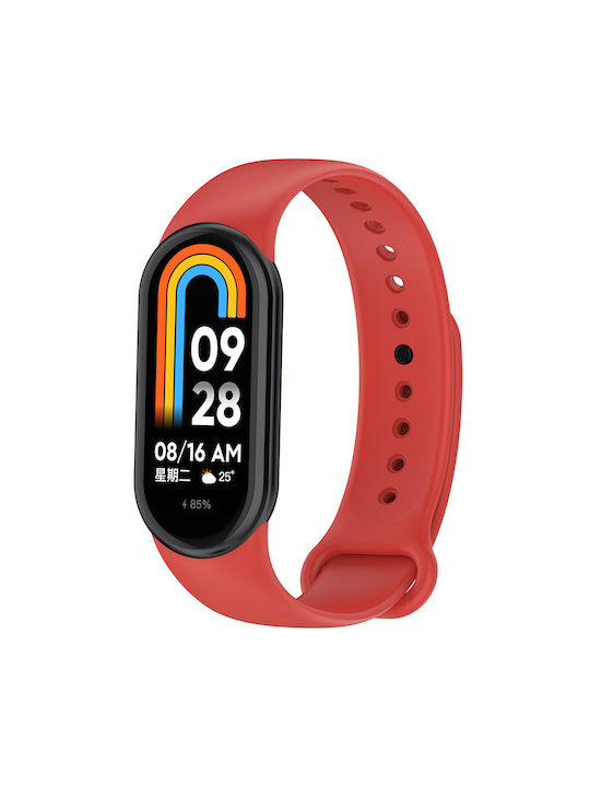 Silicone Wristband Strap Red Λουράκι Σιλικόνης Xiaomi Smart Band 8 8 Nfc