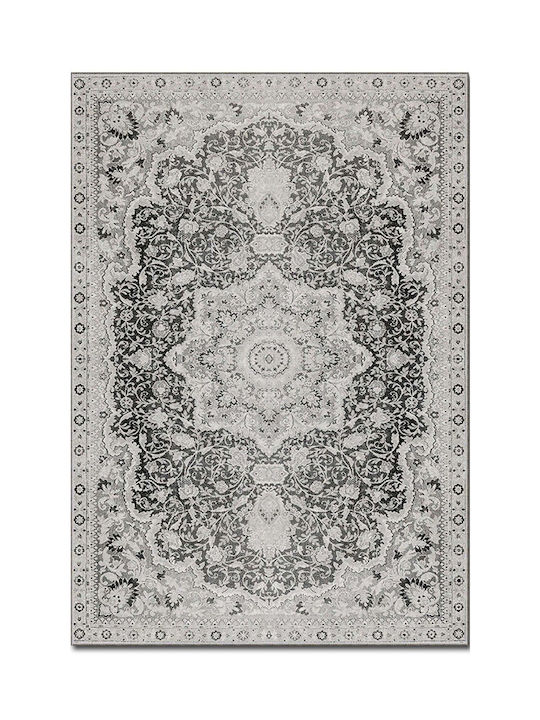Conceptum Hypnose Teppich Rechteckig Synthetisch,Polyester/Cotton/Leather Black-white