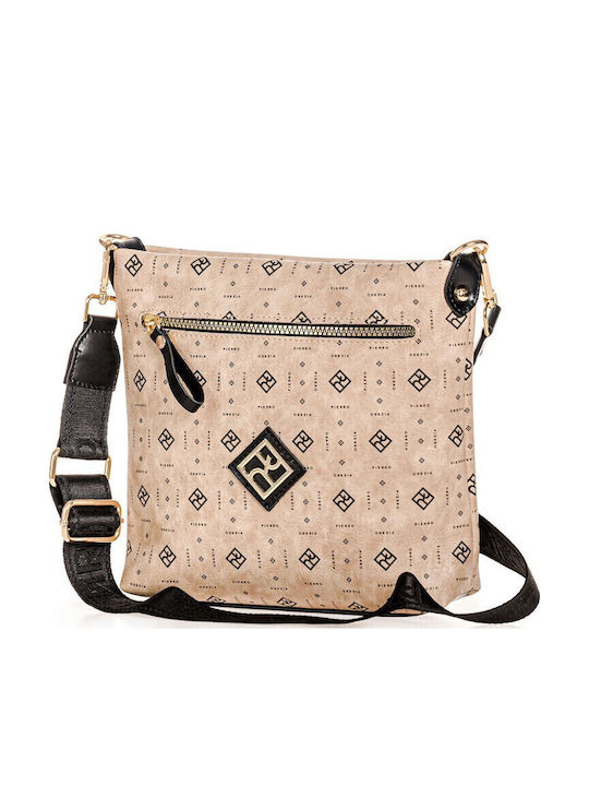 Pierro Accessories Γυναικεία Τσάντα Χιαστί Μπεζ
