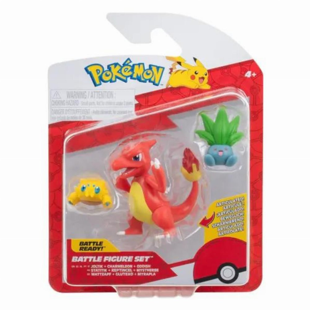 Jazwares Miniature Toy Battle Figure Pokemon Joltik, Oddish