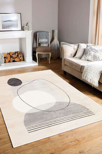 Conceptum Hypnose Woobtny Teppich Rechteckig Synthetisch,Polyester/Cotton/Leather Cream-grey
