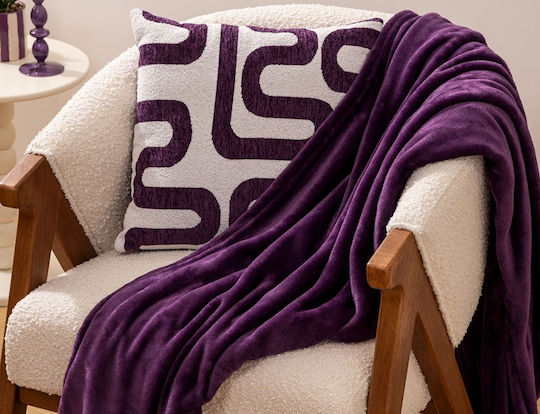 Atmosphera Κουβέρτα Fleece Καναπέ 130x180εκ. Purple 156047Z Atmosphera Κουβέρτα Fleece Καναπέ 130x180εκ. Purple 156047Z