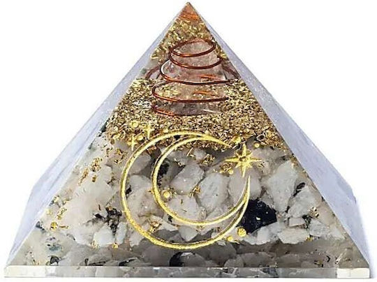 Πυραμίδα Οργονίτη Moonstone Healing Crystals Λίθους Φεγγαρόπετρας 7,5cm