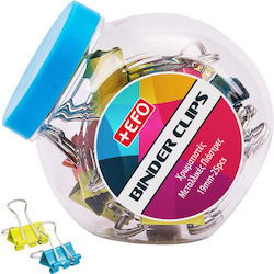 Colored Clips +efo 19mm 24pcs Jar