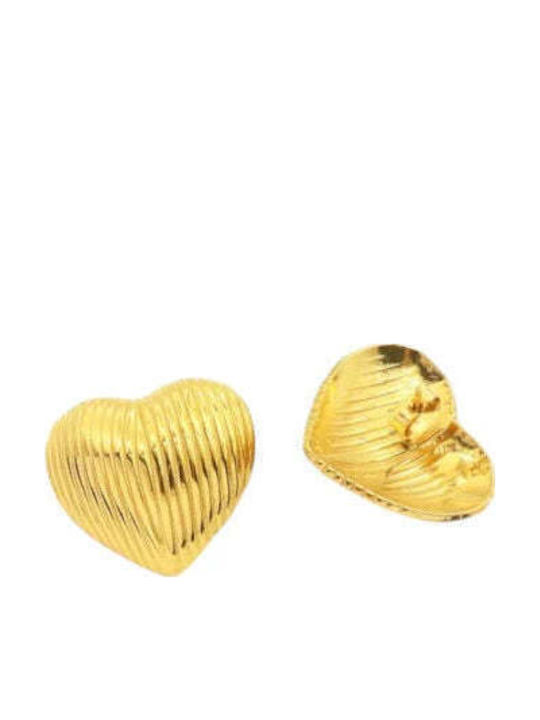 Ατσάλινα Καρφωτά Σκουλαρίκια Καρδιά 2.2cm E3060