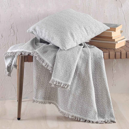 Rythmos Colin Four-Seater Sofa Throw Jacquard 180x330cm Gray