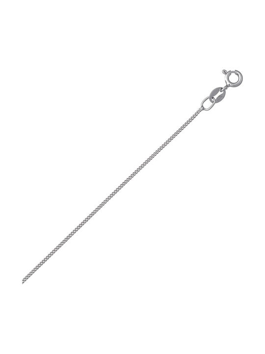 VTJ Сребърна Верига За Врат Тънка С Дебелина 1mm И Дължина 55cm