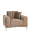 Sessel Samt Coffee 114x86x85cm
