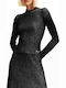 Women's Blouse Turtleneck Black