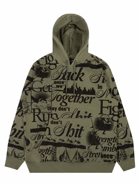 The Hundreds Φούτερ με Κουκούλα Khaki