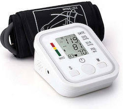 Цифров апарат за кръвно налягане LCD екран 0-300mmHg пулсации 40-200 BPM автоматичен сензор бял Цифров апарат за кръвно налягане LCD екран 0-300mmHg пулсации 40-200 BPM автоматичен сензор бял