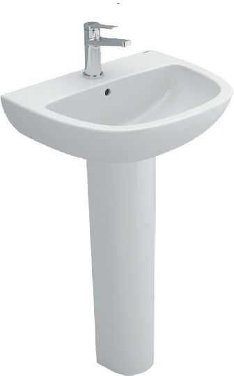 Sanitana Montat pe perete Deasupra Blatului Chiuvetă Porțelan cu robinet 60x45cm Sanitana Montat pe perete Deasupra Blatului Chiuvetă Porțelan cu robinet 60x45cm