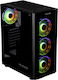 ProGaming Pro Gaming Blaze Midi Tower Computer Case with Side Window and ARGB Lighting Black