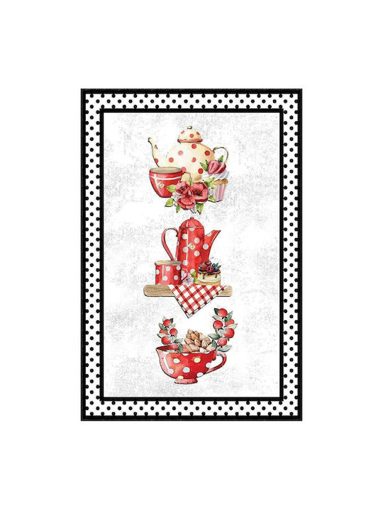 Conceptum Hypnose Wookece 259 Χαλάκι Κουζίνας Διάδρομος White-red 60x100εκ.