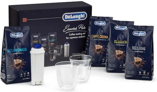 Delonghi Essential Package Delonghi Dlsc317 De'longhi Coffee Beans 4x250g Cappuccino Glasses X2 Water Filter
