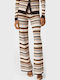 Women's Fabric Trousers Striped