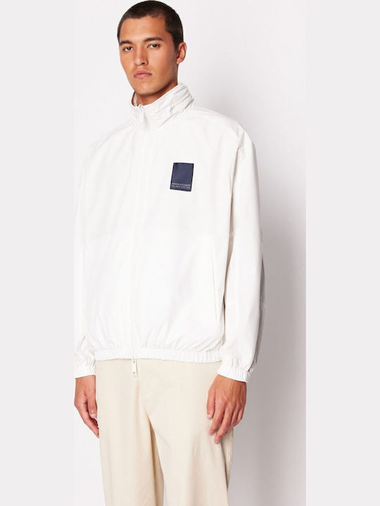 Armani Exchange Μπουφάν Διπλής Όψης Ασπρο