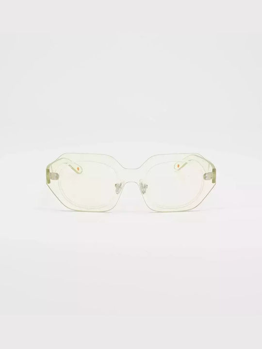 Cosselie Pelangi Unisex Sunglasses with Transparent Metallic Frame and Transparent Lens
