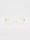 Cosselie Pelangi Unisex Sunglasses with Transparent Metallic Frame and Transparent Lens