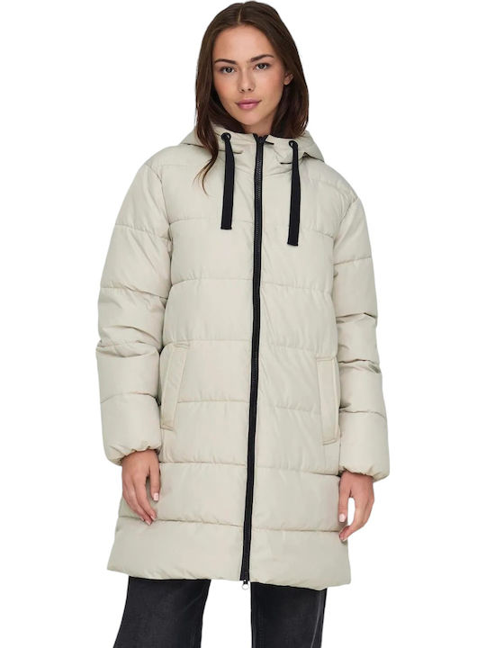 Only Lang Damen Puffer Jacke für Winter Pumice Stone 15323232