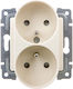 Kos Double Socket Vena Grounding 16A Cream 510347