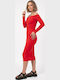 Rochie Midi Roșie