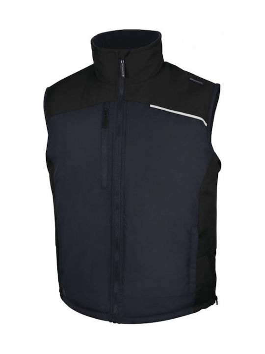 Delta Plus Fidji3 Men's Safety Vest with Fleece Lining Navy Blue