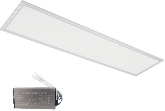 Elmark Παραλληλόγραμμο LED Panel 40W με Φυσικό Λευκό Φως 4000K 119.5x29.5εκ.