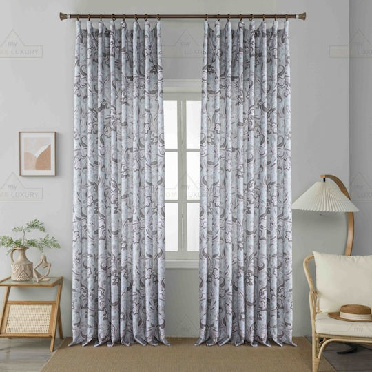 Homeone Vorhang mit Bleistiftfalten Türkis 270x280cm