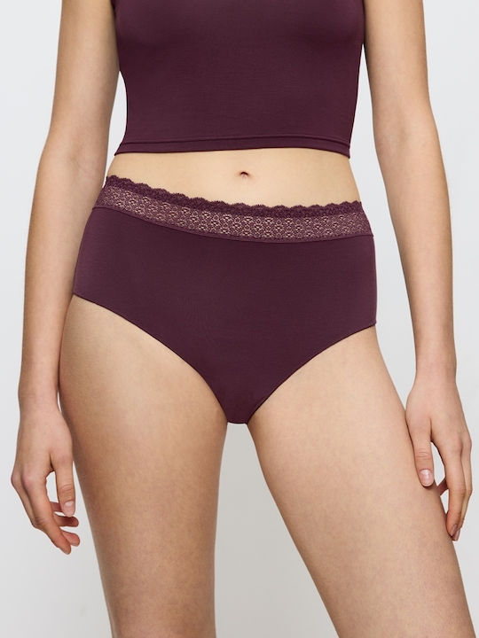 Triumph Damen Touch Of Modal Midi Slip - Zarte Unterwäsche Mit Spitzenborte