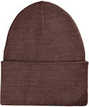 4F Beanie Γυναικείος Σκούφος Πλεκτός σε Καφέ χρώμα