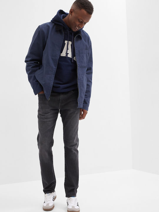 Men's Jeans Pants with Slim Fit Washed Black