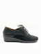Leder Damen Mokassins in Schwarz Farbe