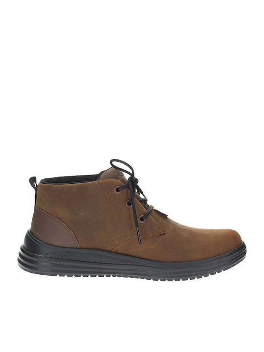 Leather Brown Men's Boots Waterproof Anatomical