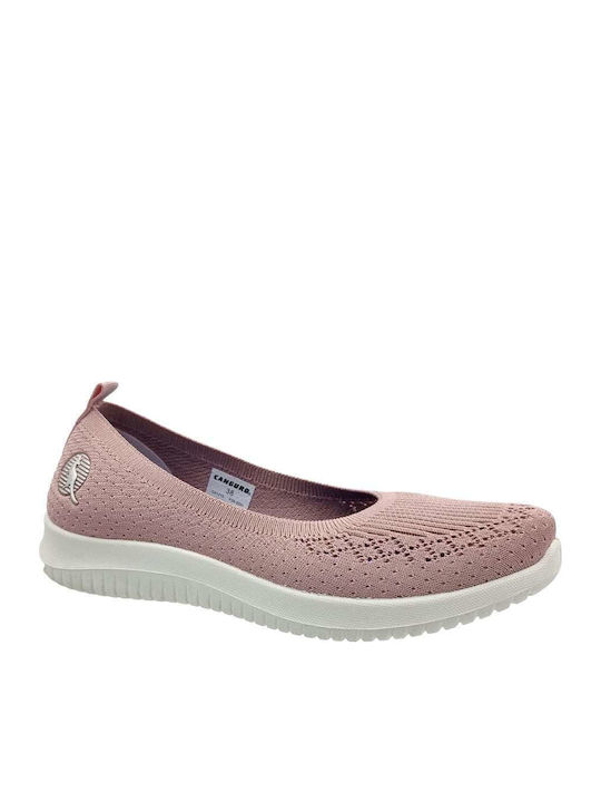 Canguro Γυναικεία Slip-On Πάνινα Ροζ