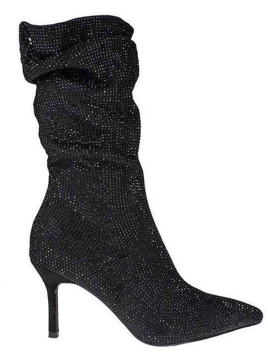 Xti Synthetic Leather High Heel Women's Boots Black