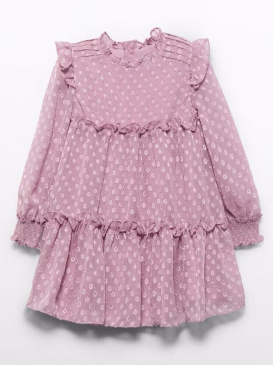 Abel & Lula Children's Dress Long Sleeve Pink