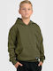 Kids Sweatshirt with Hood and Pockets Haki
