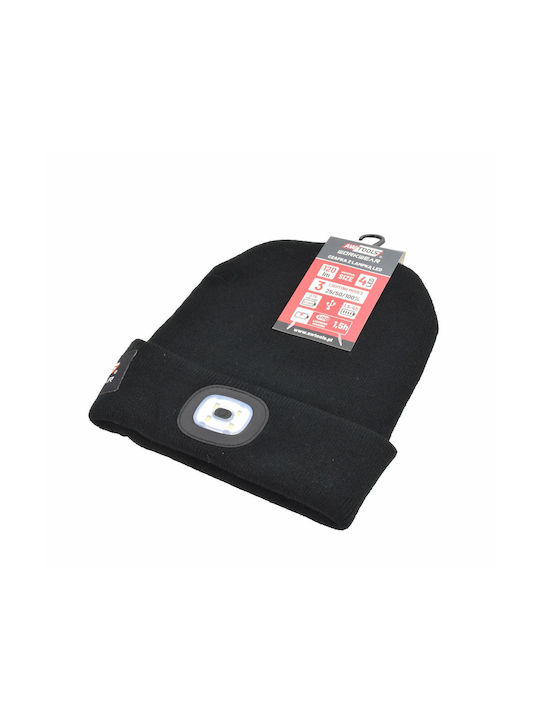 Awtools Mütze mit LED-Licht 120lm Schwarz